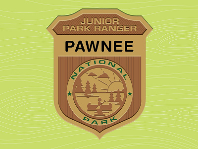 Parks & Rec: Jr. Park Ranger Badge badge illustration knope parks pawnee recreation swanson
