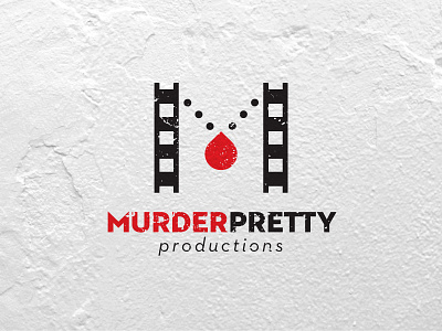 Murder Pretty Logo blood filmstrip jewel letter logo m monogram murder necklace pretty simple