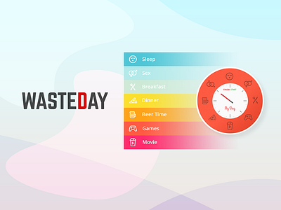 Wasteday amusing clock concept design time ui wasted