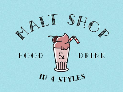 Malt shop font d2