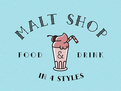 Malt Shop Font font ice cream lettering tattoo type typeface