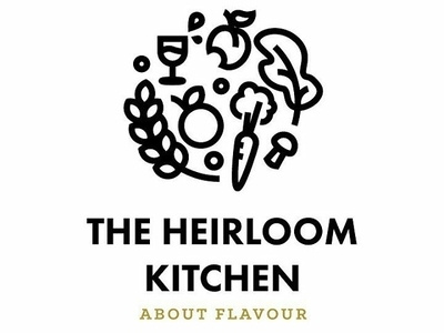 The Heirloom Kitchen branding design food illustration logo logo design minimal minimalist minimalist logo packagedesign type typography