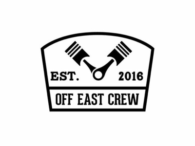 Off East Crew Logo branding canada illustration logo logo design minimal motorbike motorcycle motorcycle art nova scotia