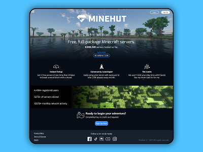 Minecraft Server Hosting branding graphic design ui
