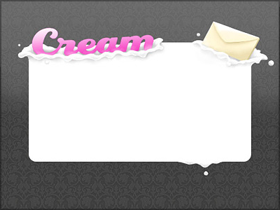 Cream web form cream form window