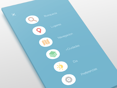 Menu for App interface menu mobile ui