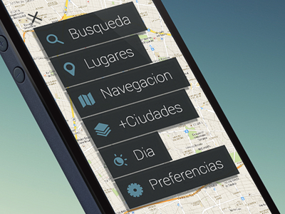 Menu for iOS App interface ios menu mobile ui