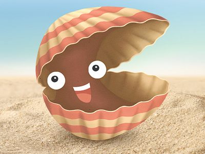 Clam character character illustration ios mobile