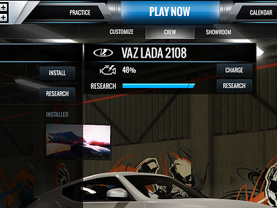 Racing Game UI game mobile ui