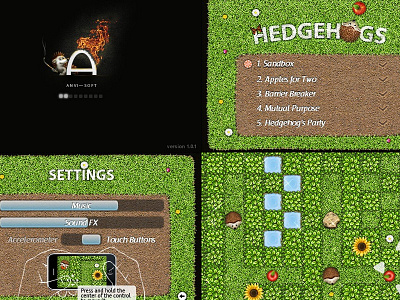 Hedgehogs iOS Game Graphics