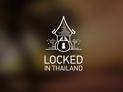 Locked in Thailand lock logo logotype sorsala thai thailand