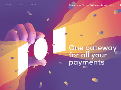 BinaryPay Web Graphics binary pay branding design hero banner illustration payment gateway payment system web website