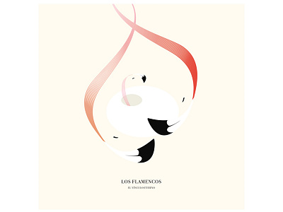 Los Flamencos "El Vínculo Eterno" baby egg flamingo giclee illustration line print