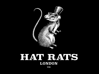 Hat Rats London logo brand branding fashion illustration logo logodesign