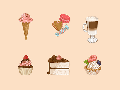 Sweet drawing illustration pattern patterns sweets