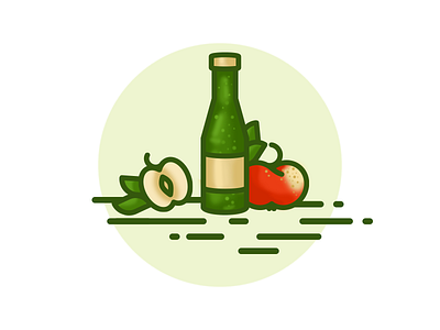 Cider alcohol apple cider colours icon ilustrations iza izabela kasza wine
