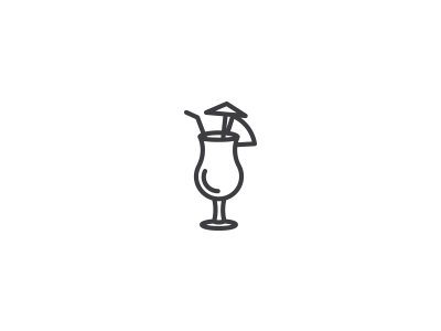 Pina Colada drink icon iza izabela kasza mark simply symbol
