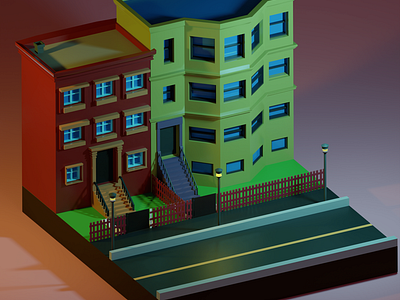 Miniature Building scene