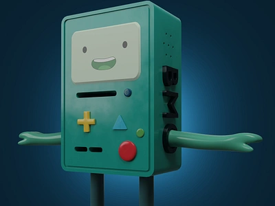 BMO GAMEBOY 3d art 3d modeling 3drender arnoldrender blender design illustration logo maya