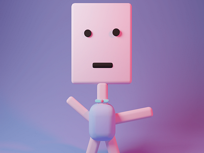 Box-man 3d art 3d modeling 3drender arnoldrender blender design illustration maya