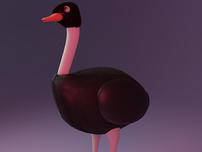 Inka~ Ostrich Concept Art 3d art 3d modeling 3drender arnoldrender blender concept art cycles design illustration maya