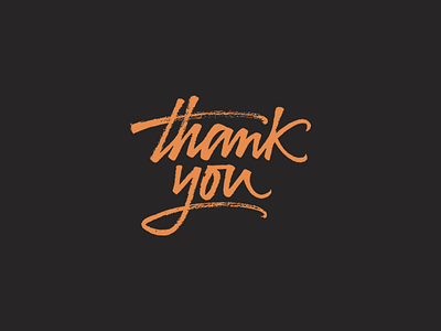 Thank you! brush calligraphy handmade ink lettering strokes than you