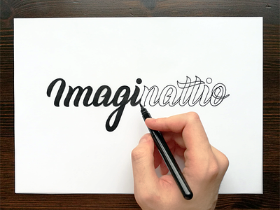 Imaginattio - Identity brand branding brush calligraphy handmade identity lettering logo logotype marca