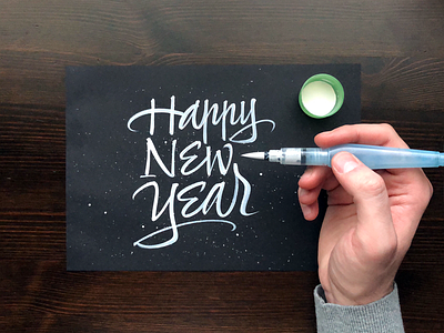 Happy New Year 2019 brush brushcalligraphy brushpen caligrafia calligraphy gouache letters