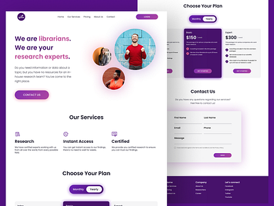 Landing Page / Daily UI - 003 challenge dailyui landing page pink purple ui ux uxdesign web