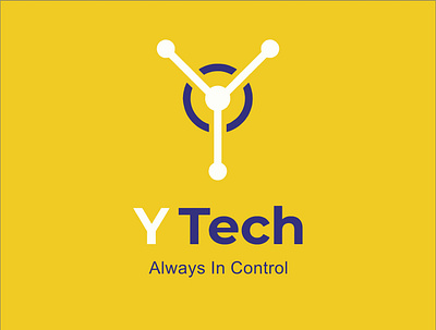 Ytech branding illustration logo design typography vector