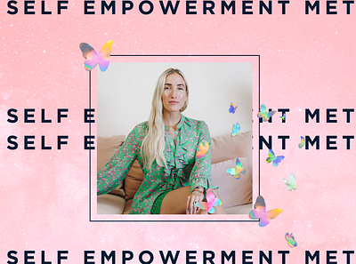 Natalia Benson Coaching Self Empowerment Method butterflies coaching collage holographic sales page squarespace website