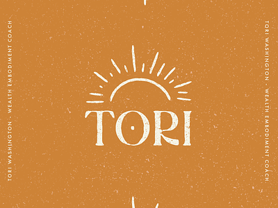 Tori Washington Logo branding branding agency coach coach branding coaching illustration logo spiritual coach sun sunrise