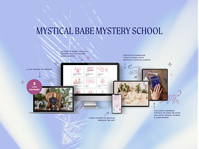 Mystical Babe Mystery School Glam Shot glam shot online course online store page layout squarespace squarespace design ui workshop