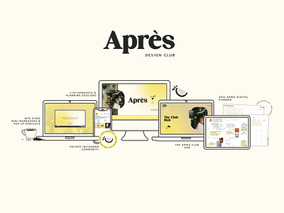 Apres Design Club - Community For Designers For Sales Page branding design fresh illustration layout lemon logo typography