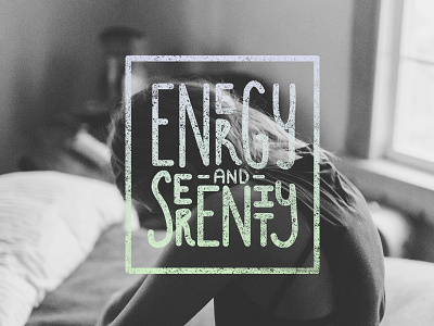 Energy & Serenity Lettering hand lettering ombre serene stamp