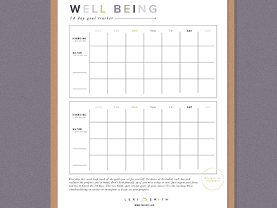 Well Being Goal Tracker