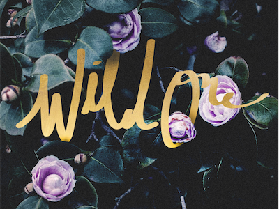 Wild One adventure lettering texture