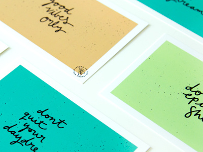 Death to Stock Cards hand lettering packaging print
