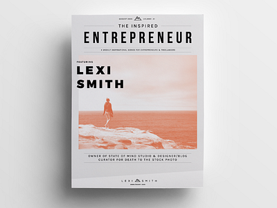 The Inspired Entrepreneur | Magazine Cover color block entrepreneur magazine page layout typography