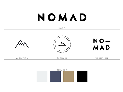 Nomad Blog Branding blog branding business entreprenuer logo palette