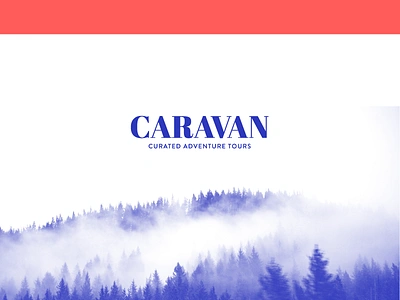 Caravan Travel Tours adventure branding logo road trip travel