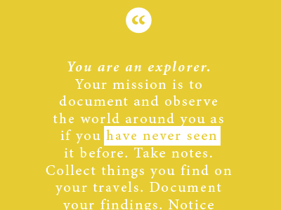 You Are An Explorer magazine page layout typography