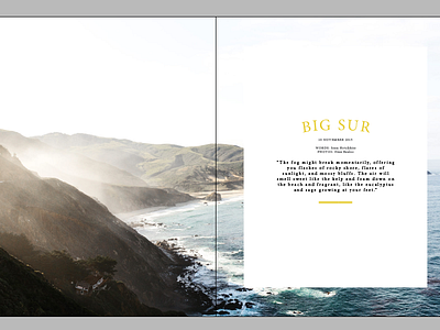 Big Sur Detour Magazine magazine page layout typography