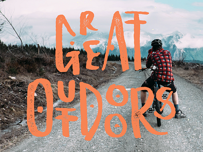 Great Outdoors adventure hand lettering nature