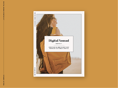 Digital Nomad Starter Kit Front digital nomad ebook editorial indesign layout page layout