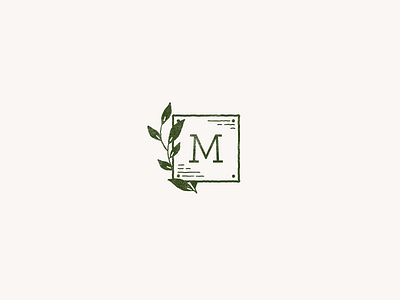 Meraki Project Logo design floral leaves logo logo type m plant