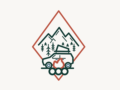 Fresh Off The Grid Car Camping Illustration