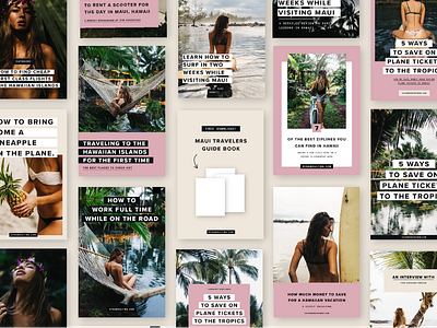 Pinterest Blog Post Graphics blog blog post graphic blogging design hawaii layout page layout pinterest template tropical