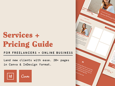 Services & Pricing Guide For Freelancers adventure design template editorial magazine outdoors page layout pricing pricing guide services template template design typography