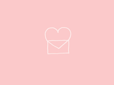 Love Letter heart icon letter line love pink symbol